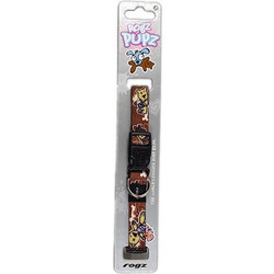 Rogz Pupz Κολάρο Σκύλου Καφέ 1.3x19-30cm