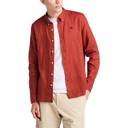 Timberland Ανδρικό Πουκάμισο Λινό Μακρυμάνικο Slim Fit Κόκκινο TB0A2DC3EOD1