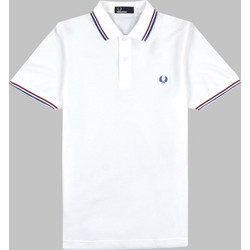 Fred Perry Ανδρική Μπλούζα Polo Κοντομάνικη Λευκή M3600-E10
