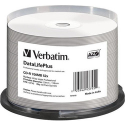 Verbatim 43745 Εγγράψιμα CD-R 52x Printable 700MB Cake Box 50τμχ