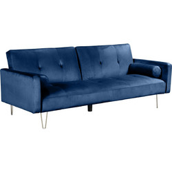 PoliHome Lawson Τριθέσιος Καναπές Κρεβάτι Μπλε 198x90x79cm 162783499
