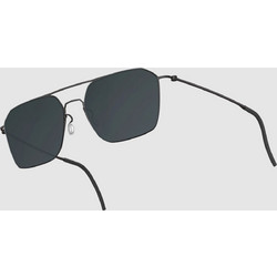 Lindberg 8809 U9 Ανδρικά Γυαλιά Ηλίου Aviator Μεταλλικά Μαύρα με Μαύρο Φακό