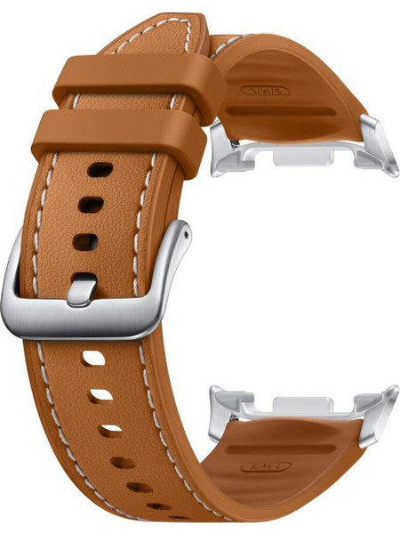 Samsung Hybrid Λουράκι Σιλικόνης / Δερμάτινο Camel (Samsung Galaxy Watch 8 / Watch 8 Classic)