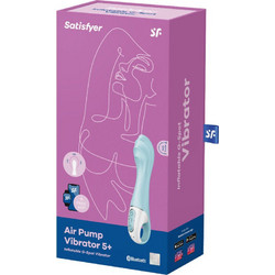 Satisfyer Air Pump Vibrator 5+ Inflatable Δονητής G-Spot για Ζευγάρια με App Control Μπλε