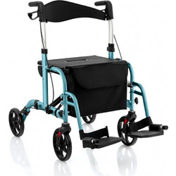 Costway Marineblau Ελαφρύς Πτυσσόμενος Rollator JH10012NY