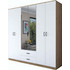 Hanah Home Εξάφυλλη Ντουλάπα Ρούχων με Καθρέπτη Oak 210x51.5x210cm 893RAN5405