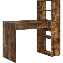 vidaXL Γραφείο Ξύλινο με Βιβλιοθήκη 113x54x120cm 869278