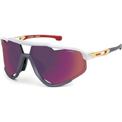 Carrera CA055S 268Z0 Ανδρικά Γυαλιά Ηλίου Μάσκα Κοκάλινα Λευκά με Μωβ Φακό