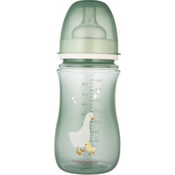 Canpol Βabies Easy Stars Goose Πλαστικό Μπιμπερό με Θηλή Σιλικόνης κατά των Κολικών 3+ Μηνών Mint Green 240ml