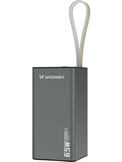 Wozinsky K65+ Power Bank 30000mAh 65W με Θύρα USB-A & 2 Θύρες USB-C Power Delivery Black