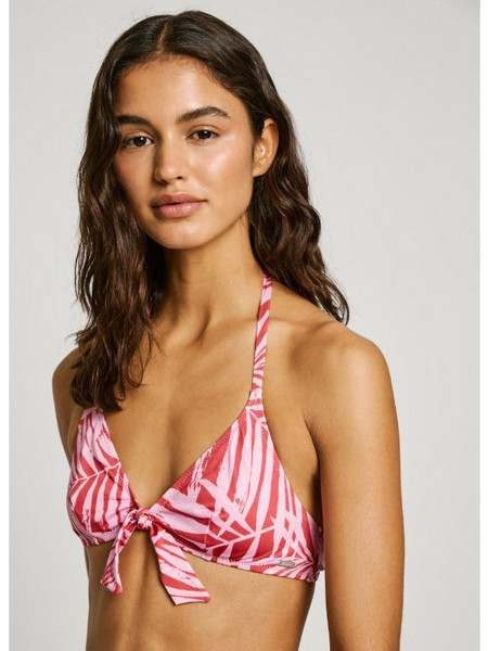 Pepe Jeans Leaf Knot Bikini Top Τριγωνάκι Φούξια PLB10558