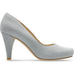 Clarks Dalia Ανατομικές Γόβες Suede με Λεπτό Ψηλό Τακούνι Γκρι 26141392