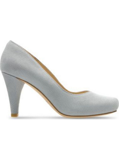 Clarks Dalia Ανατομικές Γόβες Suede με Λεπτό Ψηλό Τακούνι Γκρι 26141392