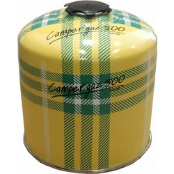 Camper Gaz Φιαλίδιο Υγραερίου Βουτανίου 500gr Καρό Κίτρινο