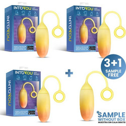 IntoYou Orio Huevo Vibrating & Up Down Δονητής Egg για Ζευγάρια με App Control Κίτρινος 4pcs