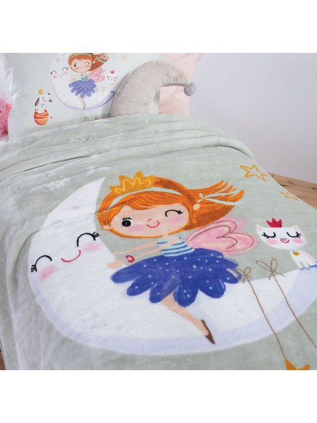 Nef-Nef Παιδική Κουβέρτα Βελουτέ Sweet Dreams 160x220 Πράσινο Mint