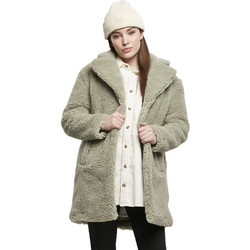 Urban Classics Γυναικείο Ημίπαλτο Sherpa Οversized Πράσινο Mint TB3058-03259