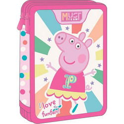 Must Peppa Pig I Love Funfair Κασετίνα Γεμάτη με 2 Θήκες Ροζ 482836