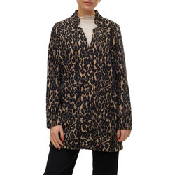 Vero Moda Γυναικείο Ημίπαλτο Μάλλινο Animal Print Μπεζ 10288828