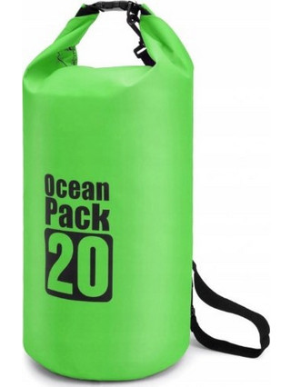 Ocean Pack 170232 Στεγανός Σάκος Ώμου 20lt Πράσινος