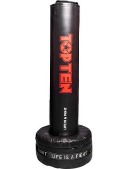 Top Ten Hybrid Σάκος Μποξ Ανδρείκελο Δαπέδου 23kg Μαύρος Κόκκινος