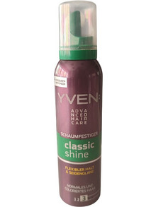 Yven Classic Shine Αφρός Μαλλιών για Λάμψη Δυνατό Κράτημα 150ml