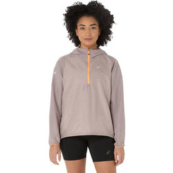 ASICS Fujitrail Αθλητικό Γυναικείο Μπουφάν Pullover Μακρύ Αντιανεμικό Μπεζ 2012D313-020
