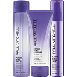 Paul Mitchell Platinum Blonde Σετ Περιποίησης Μαλλιών Conditioner 300ml + Spray 150ml + Σαμπουάν 300ml