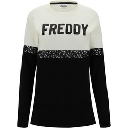 Freddy Γυναικείο Αθλητικό Φούτερ Λευκό Μαύρο F0WCLS4-W72N