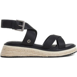 Pepe Jeans Kate Nature Καλοκαιρινές Γυναικείες Πλατφόρμες Χαμηλές Μαύρες PLS90692-999