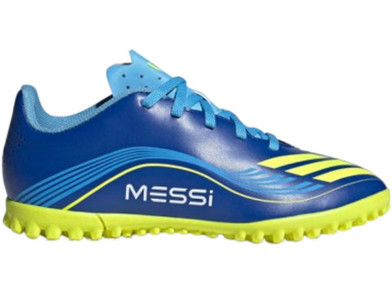 Adidas F50 Messi Club TF JR4427 Παιδικά Ποδοσφαιρικά Παπούτσια με Σχάρα Μπλε Lime