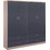 HomeMarkt Τετράφυλλη Ντουλάπα Ρούχων Reina Γκρι 160x42x180cm HM21259