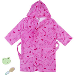 Prenatal Hello Kitty Παιδικό Μπουρνούζι με Κουκούλα Φούξια