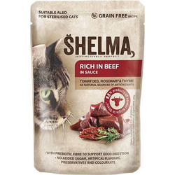 Shelma Adult Sterilised Grain Free with Beef in Gravy 85gr