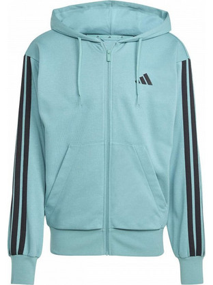 Adidas Ανδρική Ζακέτα Φούτερ με Κουκούλα και Φερμουάρ Πετρόλ JX0723