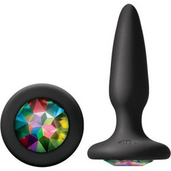NS Novelties Glams Mini Gem Πρωκτική Σφήνα Diamond Plug Rainbow