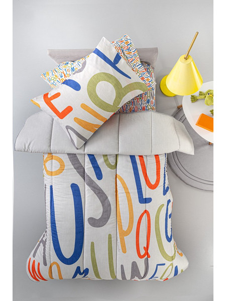 Guy Laroche Letters Παιδική Παπλωματοθήκη Μονή Microfiber 165x225 Γκρι
