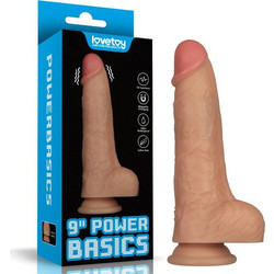 Lovetoy Power Basics 9" Vibrator Ρεαλιστικός Δονητής 23cm Flesh