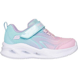 Skechers Παιδικά Sneakers με Φωτάκια Γαλάζια Ροζ 303713N-AQMT