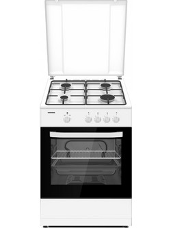Heinner HFSC-SME66IWH Κουζίνα Αερίου 66lt με Εστίες Αερίου 60cm
