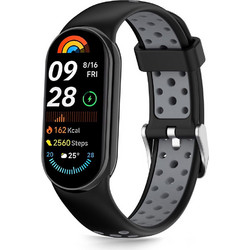 Tech-Protect Iconband Air Λουράκι Σιλικόνης Black / Grey (Xiaomi Smart Band 8 / 9 / 10)