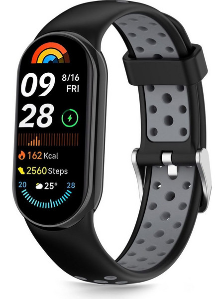 Tech-Protect Iconband Air Λουράκι Σιλικόνης Black / Grey (Xiaomi Smart Band 8 / 9 / 10)