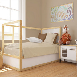 Dimcol Solid 502 Βρεφικό Πάπλωμα Κούνιας 160x120cm Μπεζ