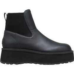 UGG Cityfunc Γυναικεία Μποτάκια Chelsea Πλατφόρμα Δερμάτινα Μαύρα 1171436-0071