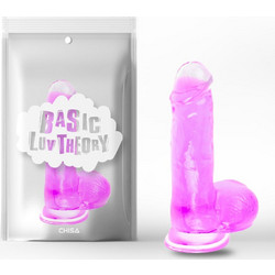 Chisa Novelties Euphoria Ρεαλιστικό Dildo με Βεντούζα & Όρχεις 18cm Μωβ