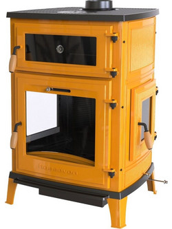 Thermozoff 8000 Μαντεμένια Ξυλόσομπα 13.3kW Κίτρινη