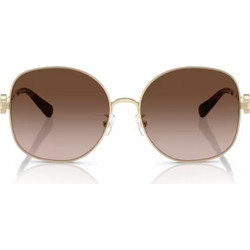 Tory Burch TY6112 334613 Γυναικεία Γυαλιά Ηλίου Τετράγωνα Μεταλλικά Χρυσά με Καφέ Φακό