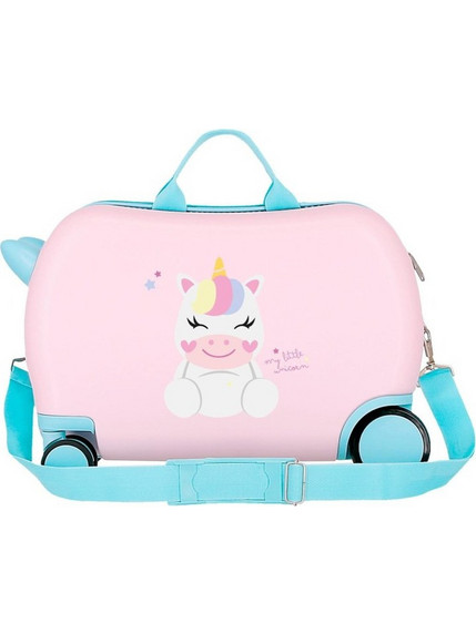 Roll Road My Little Unicorn Παιδική Βαλίτσα Καμπίνας 45x31x20cm με 4 Ρόδες Ροζ Γαλάζια