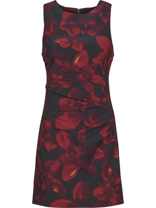 Desigual Mini Βραδινό Φόρεμα Floral Μεταξωτό Μαύρο 25WWVW20-3029