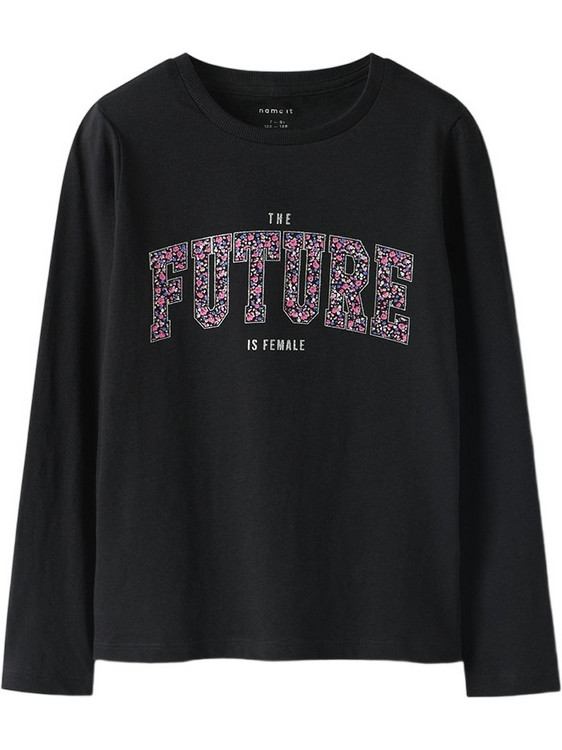 Name It Foture Παιδικό T-Shirt Μακρυμάνικο Μαύρο 13244716